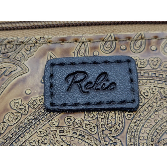 RELIC TriFold Wallet Brown Floral Faux Leather 7.5x4.5x1" - Picture 4 of 8